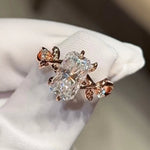 Load image into Gallery viewer, Radiant Cut Lab Grown Diamond Engagement Ring, Yellow Gold Victorian Style