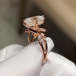 Load image into Gallery viewer, Radiant Cut Lab Grown Diamond Engagement Ring, Yellow Gold Victorian Style