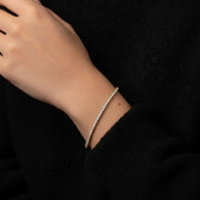 3.00 Carats 4 Prongs Round Cut Lab Grown Diamond Tennis Bracelet - Gold Stacking Bracelet Jwalin Jewels