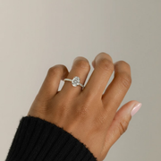 Diamond Engagement Ring 2.00 CT Oval and 0.45 CT Side Stones Pave Band in White, Yellow, Rose Gold