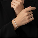 Load image into Gallery viewer, 3.00 Carats 4 Prongs Round Cut Lab Grown Diamond Tennis Bracelet - Gold Stacking Bracelet