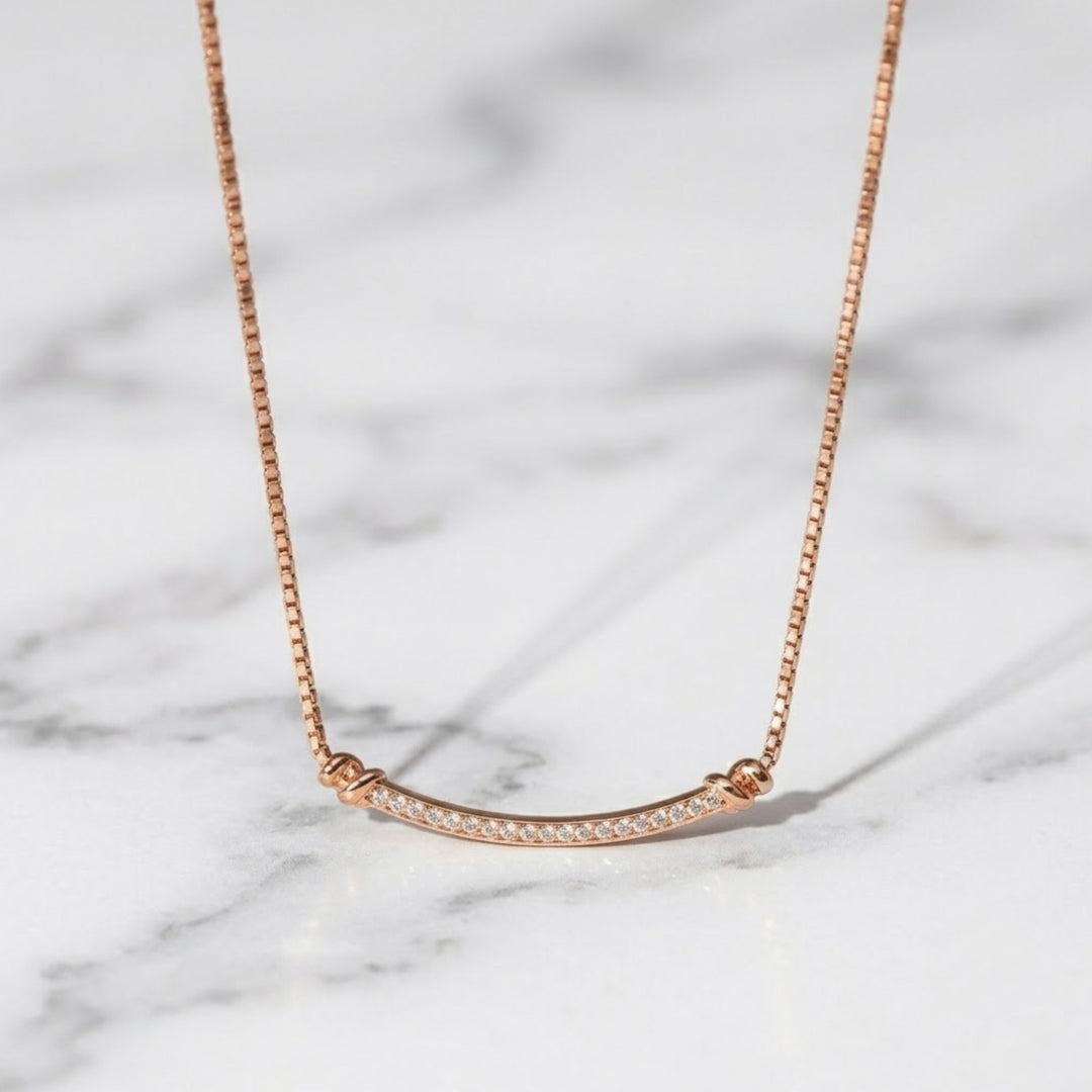 Lab Grown Diamond Bar Necklace 14K Gold, Pave Setting, Elegant Pendant, Anniversary Gift for Her, Women's Gold Jewelry