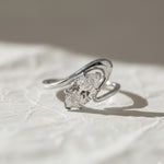 Load image into Gallery viewer, Marquise Lab Grown Diamond Solitaire Ring,14K Gold, Engagement Statement Jewelry, Curved Bypass Design, IGI Certified, Modern Elegant Gift