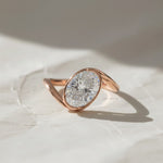 Load image into Gallery viewer, Lab Grown Oval Cut Diamond Ring, Bezel Set, 2.00 CT F+ VS+ Certified IGI Gold Engagement Ring, East West Solitaire, Luxury Jewelry