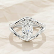 East West 1CT Marquise Cut Diamond Engagement Ring, Solitaire Marquise Ring 14K Solid Yellow Gold Ring Statement Ring