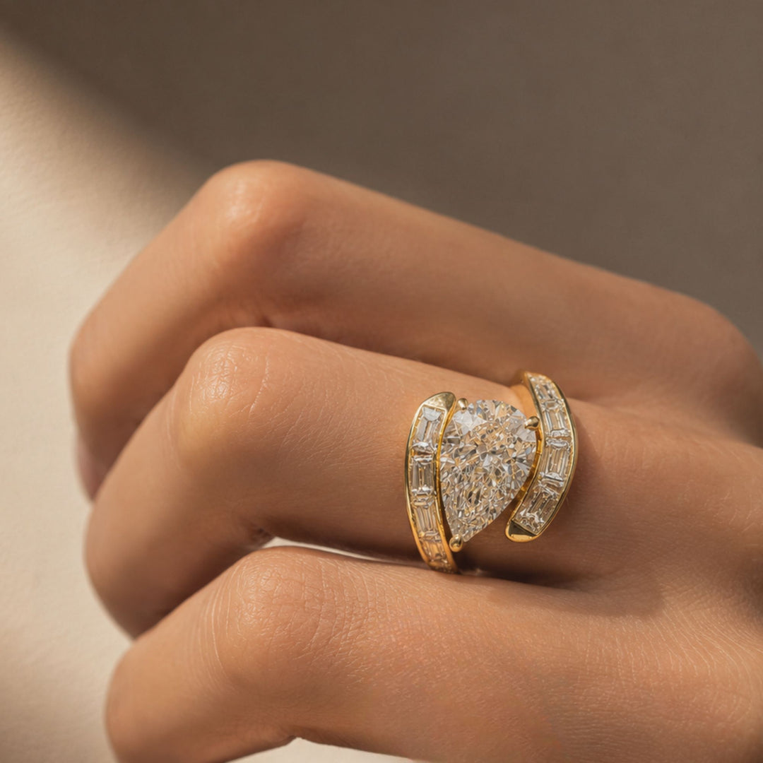 18K Solid Gold Rêveuse Natural Diamond Ring