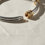 Bangle Bracelet, Statement Jewelry, Two Tone Diamond Bangle, Minimalist Bracelet, Vintage Jewelry, Stacking Bracelet, Bangles