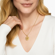 Gold Horse Pendant Necklace | Zodiac Horse Charm 14K Solid Gold | Equestrian Jewelry, Lucky Talisman, Celestial Amulet