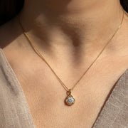 Round Diamond Necklace, Dainty Necklace, Gold Necklace, Layering Necklace, Gift for her, Diamond Pendant, Anniversary Gift Jwalin Jewels