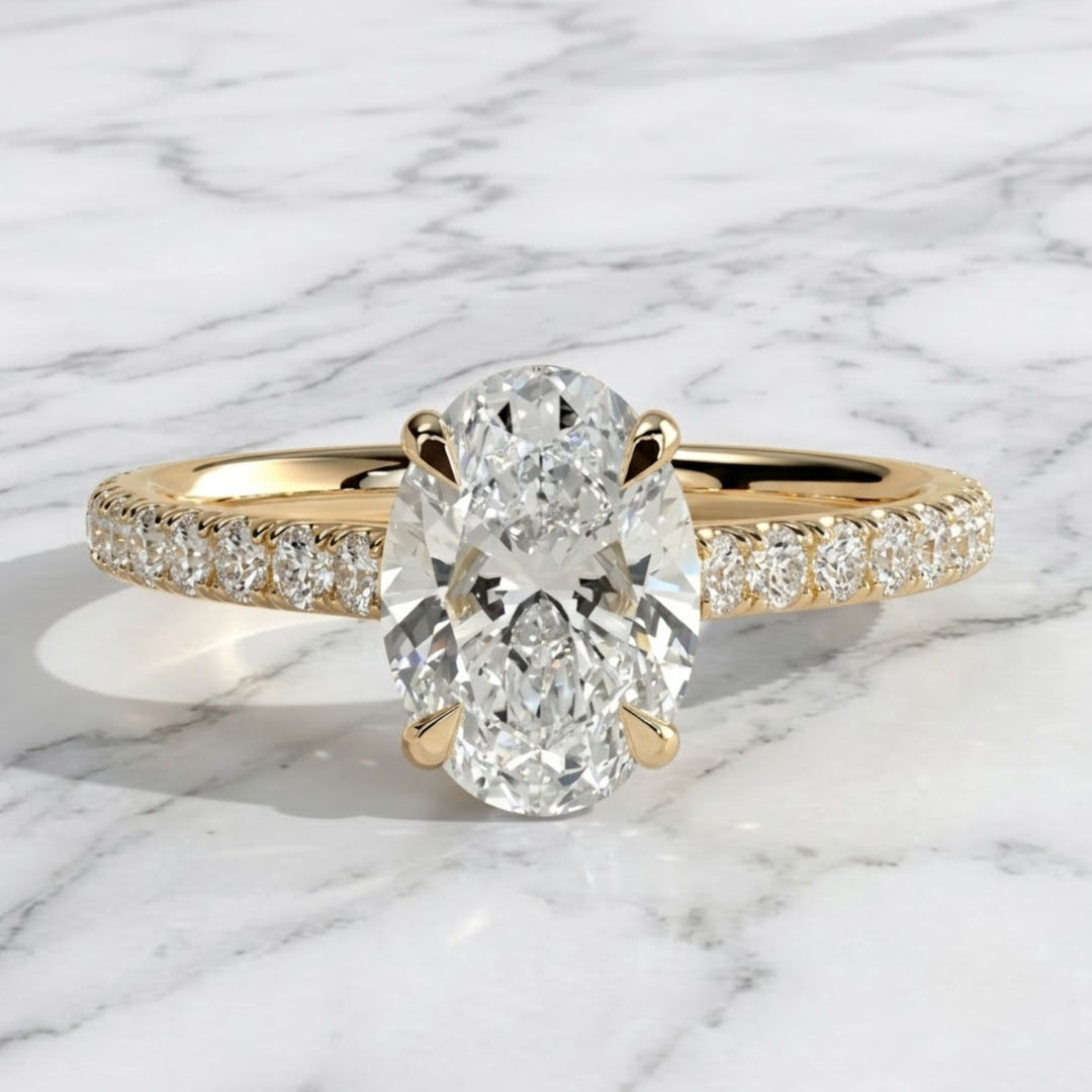 2.00 CT Oval Cut Diamond Engagement Ring