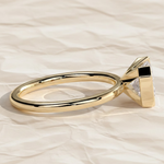 Load image into Gallery viewer, Emerald Half Bezel Lab Grown Diamond Engagement Ring, 1 to 3 CT Lab Created, Wedding Ring, Anniversary Gift, Solitaire Diamond Ring for her