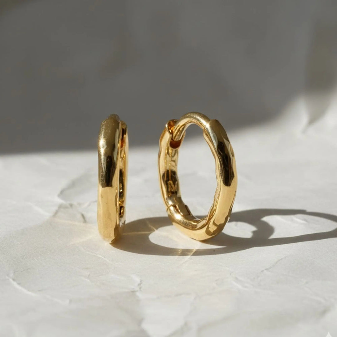 Gold Huggie Earrings, Small Hoop Earrings, Dainty Gold Hoops, Minimalist Jewelry, Everyday Gold Earrings, 14K solid Gold Jwalin Jewels