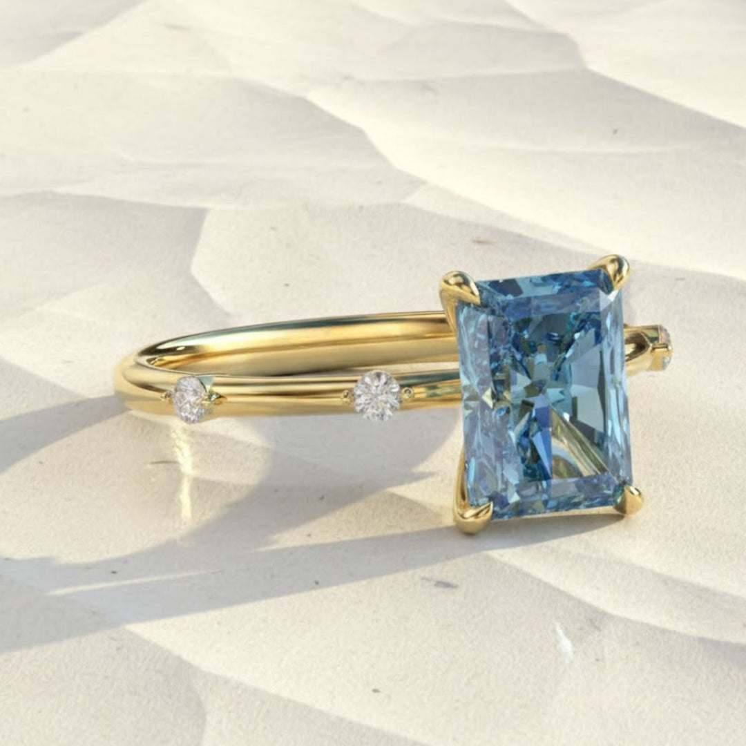 IGI Certified 2.00 Carats Pink Radiant Cut Lab Grown Diamond Engagement Ring, Radiant Shape Diamond Wedding Ring, 14k Gold Jewelry For Her