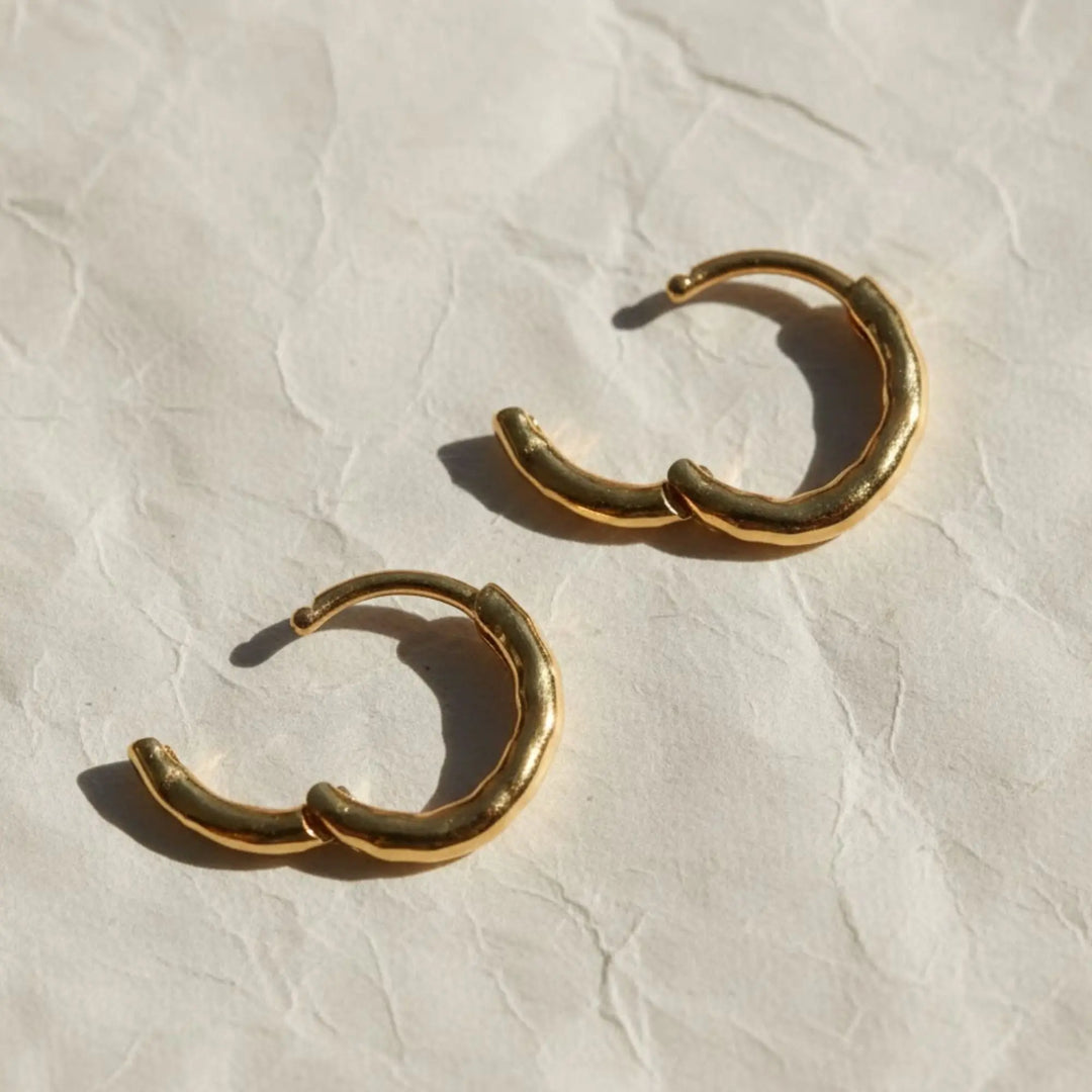 Gold Huggie Earrings, Small Hoop Earrings, Dainty Gold Hoops, Minimalist Jewelry, Everyday Gold Earrings, 14K solid Gold Jwalin Jewels