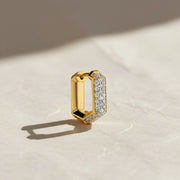 Men's Diamond Earrings - Gold Diamond Huggie Hoop Earrings - Small 14K Solid Gold Hoop Earrings Men - Men's Jewelry Jwalin Jewels