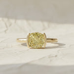 Load image into Gallery viewer, 2 Carat Lab Grown Pink Diamond Ring Pink Solitaire Cushion Engagement Ring Wedding Gift Gold Ring For Women\Girl Anniversary Gift For Wife