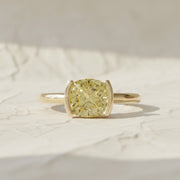 2 Carat Lab Grown Pink Diamond Ring Pink Solitaire Cushion Engagement Ring Wedding Gift Gold Ring For Women\Girl Anniversary Gift For Wife