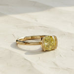 Load image into Gallery viewer, 2 Carat Lab Grown Pink Diamond Ring Pink Solitaire Cushion Engagement Ring Wedding Gift Gold Ring For Women\Girl Anniversary Gift For Wife