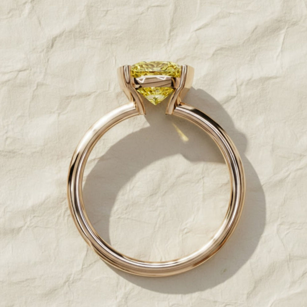 2 Carat Lab Grown Pink Diamond Ring Pink Solitaire Cushion Engagement Ring Wedding Gift Gold Ring For Women\Girl Anniversary Gift For Wife