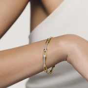 Diamond Gold Bangle Bracelet, 14K White, Yellow, Rose Gold, Pave Set, 0.27cts Lab Grown Diamonds, Modern Geometric Jewelry for Women, Gift Jwalin Jewels