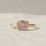 Load image into Gallery viewer, 2 Carat Lab Grown Pink Diamond Ring Pink Solitaire Cushion Engagement Ring Wedding Gift Gold Ring For Women\Girl Anniversary Gift For Wife