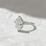 Load image into Gallery viewer, Marquise Diamond Engagement Ring Genuine Lab Grown Diamond Anniversary Ring Unique Proposal Ring for Her Six Claw Prong Setting Ring Gift Jwalin Jewels