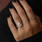 Load image into Gallery viewer, Marquise Diamond Engagement Ring Genuine Lab Grown Diamond Anniversary Ring Unique Proposal Ring for Her Six Claw Prong Setting Ring Gift Jwalin Jewels