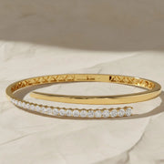 Diamond Bangle Bracelet 1ct, 14K Cross Over Bangle, Graduating Diamond Bracelet, Diamond Gold Bracelet Bangle, Ladies Bracelet Bangle Jwalin Jewels
