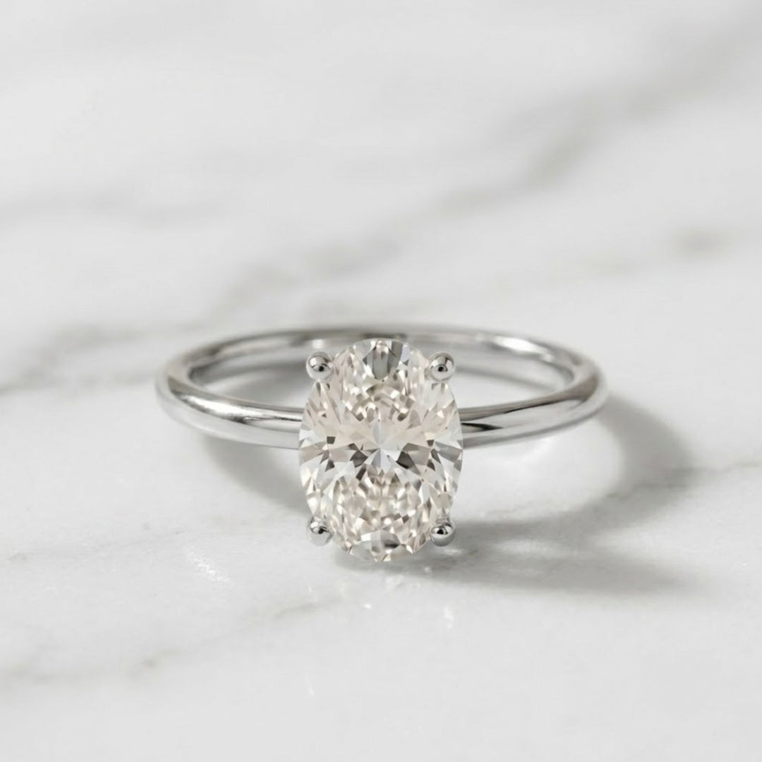 Oval Diamond Engagement Ring