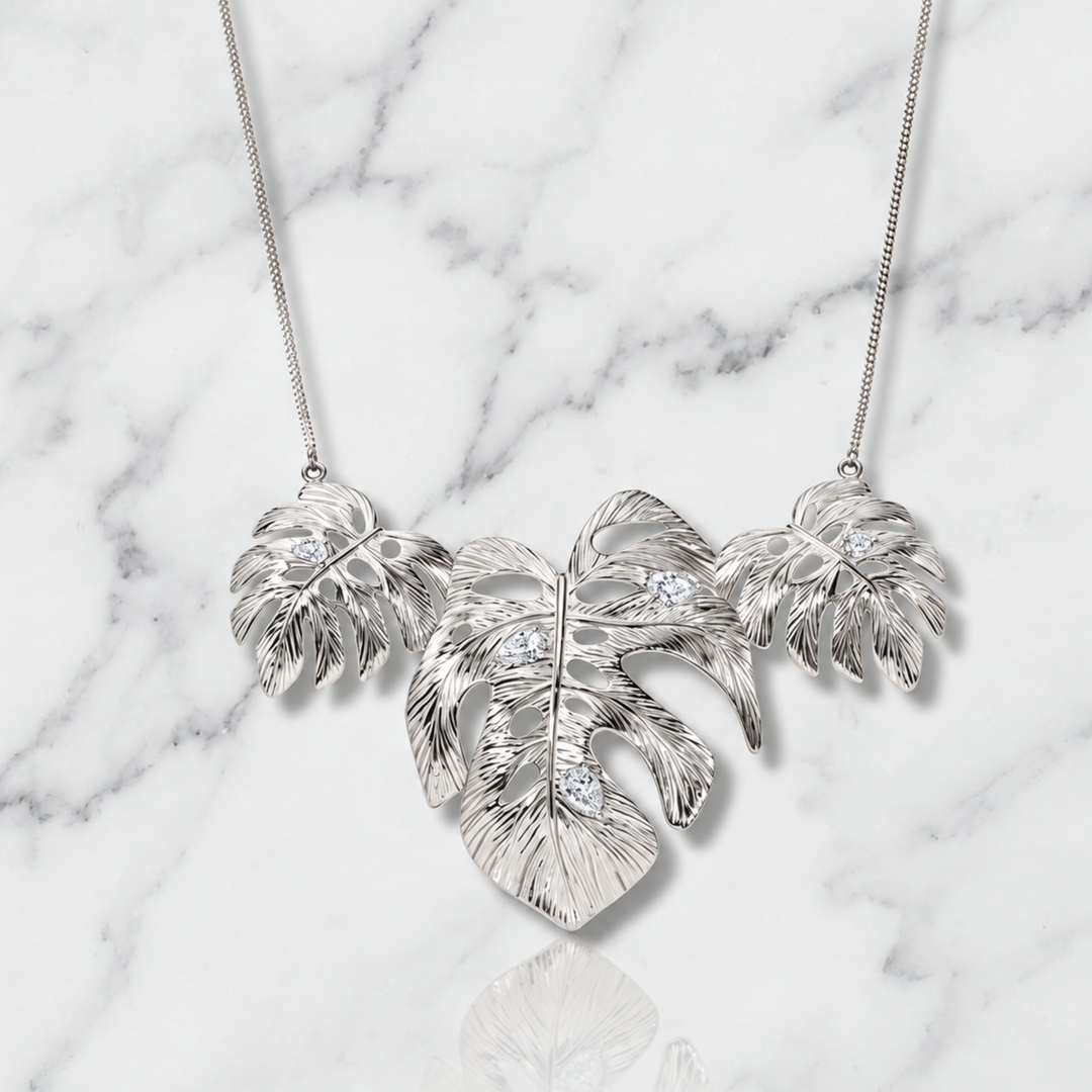 GIA Certified Natural Diamond Golden Vine Necklace, 18K Gold Diamond Necklace, Nature Inspired Vine Jewelry