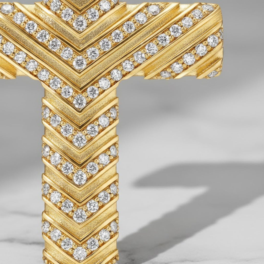 Cross Necklace for Man , Chevron Cross For Men Necklace, Box Chain Necklace for Man, 14K Solid Gold cross pendant, Fathers Day Gifts