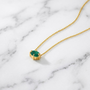 1.50 CT Natural Zambian Emerald Ring, Cushion Cut Emerald, 18K Solid Gold Ring