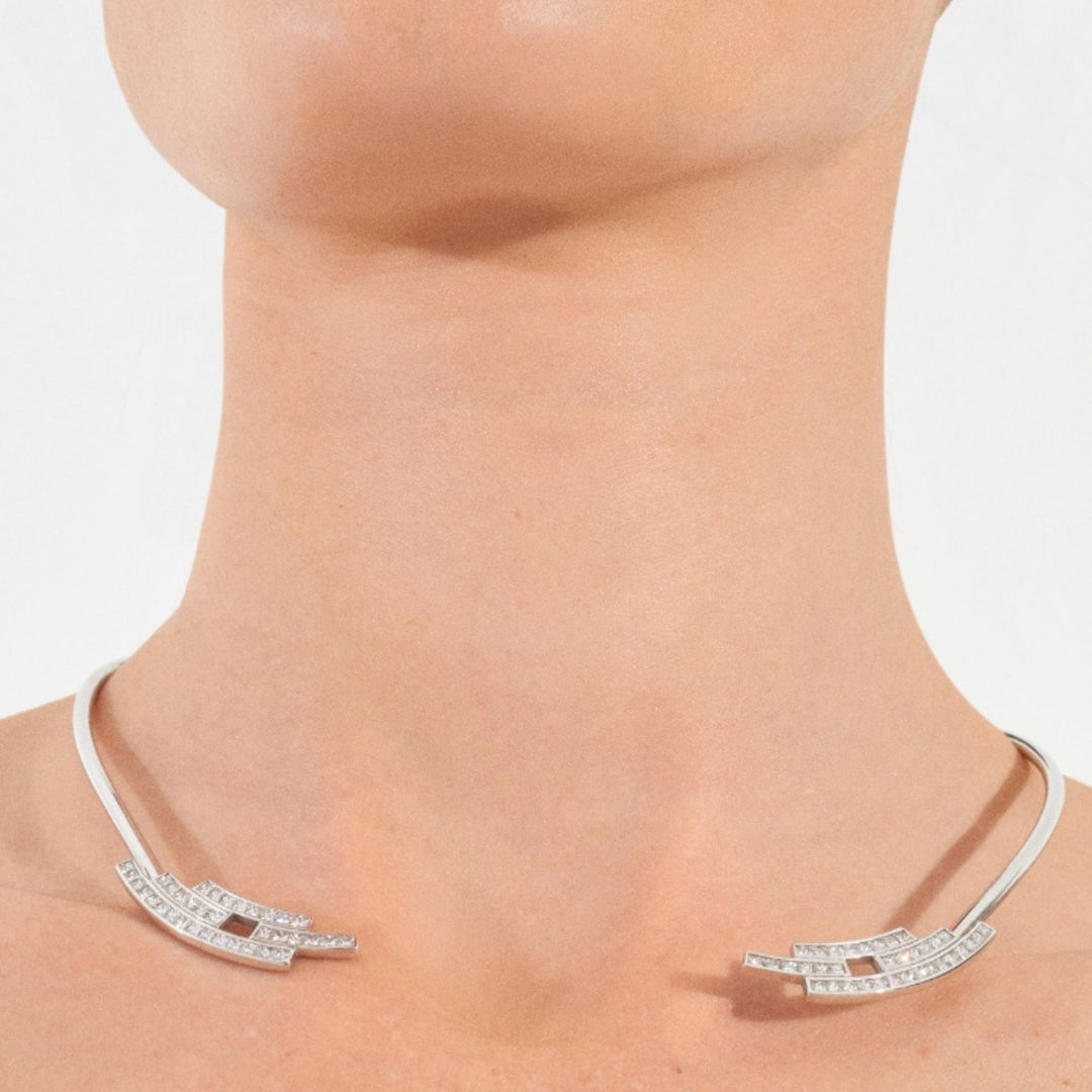 Elegant Yellow Canary Collar Choker Princess Cut Diamond Stones Gold Necklace , Statement jewelry, Diamond jewelry