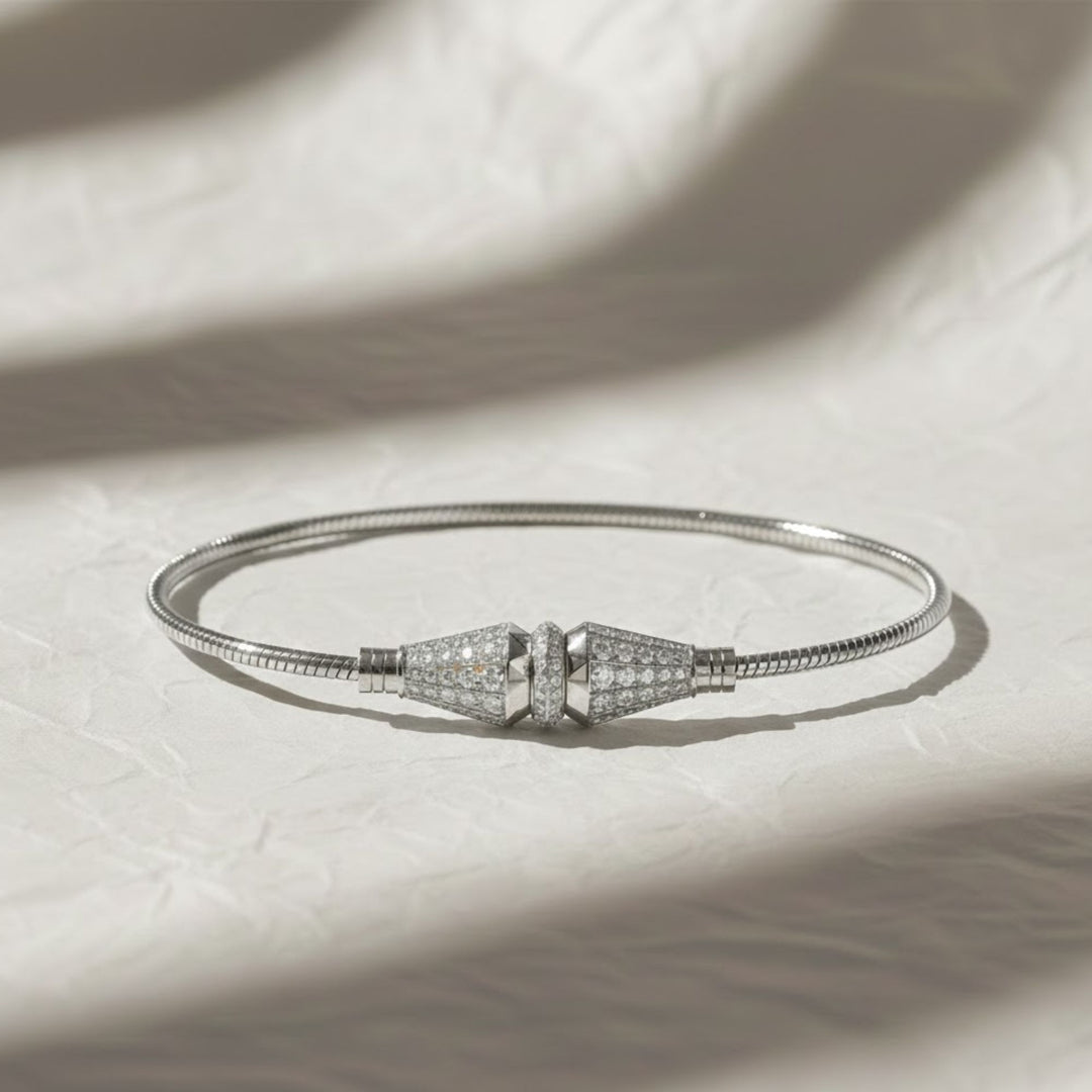 Diamond Bracelet 1.76 Carats, Micro Pavé Setting, Solid 9K & 14K Gold, Elegant Stackable Jewelry, Bridal Gift, Daily Wear Gold