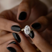 2.00 CT Oval Lab Grown Diamond Engagement Ring, Low Profile Solitaire Ring, Handmade Fine Jewelry, Minimalist Solid Gold Ring, IGI Certified