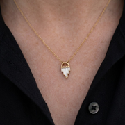 Art Deco Baguette-Cut Lab-Grown Diamond Necklace | 9K - 18K Solid Gold | Special Occasion Jewelry