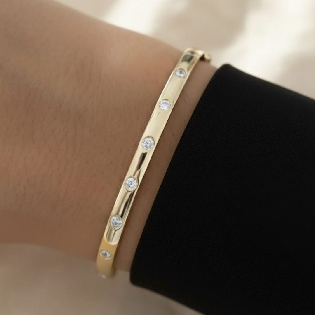 Bangle Bracelet, Diamond Bracelet, Statement Jewelry, Diamond Bangle, Minimalist Bracelet, Vintage Jewelry, Stacking Bracelet, Bangles