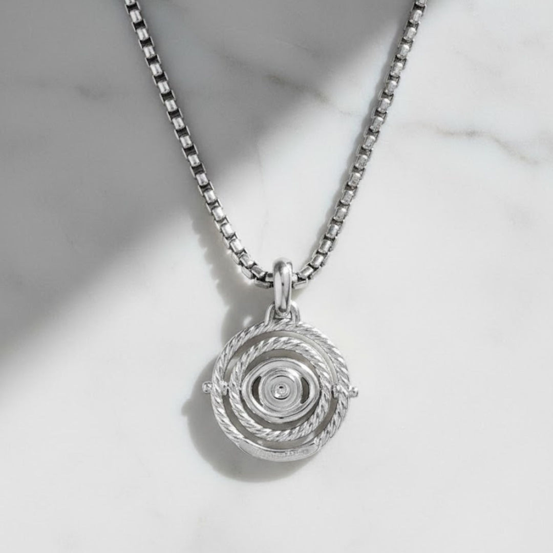 Diamond and Blue Sapphire Evil Eye Pendant Necklace, 14K Gold, Pave Set, Spiritual Birthstone Jewelry, Gift for Her