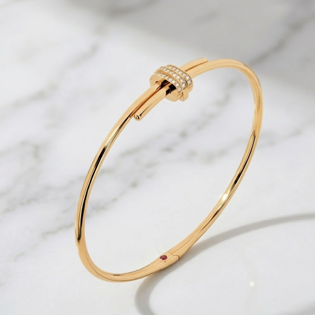 Natural Diamond and Ruby Bracelet, 14K Solid Gold Pavé Open Cuff, Sustainable Luxury Jewelry, Gift for Her, Modern Designer Bangle (Copy)