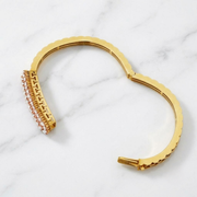 Natural Round Cut & Rose Cut Diamond Bangle Bracelet