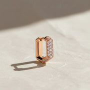 Men's Diamond Earrings - Gold Diamond Huggie Hoop Earrings - Small 14K Solid Gold Hoop Earrings Men - Men's Jewelry Jwalin Jewels