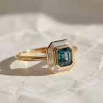 Load image into Gallery viewer, 14K Gold Square Emerald Solitaire Ring | Emerald Cut Wedding Ring | Handmade Engagement Ring | Gift for Her, Proposal, Bridal Jewelry Jwalin Jewels