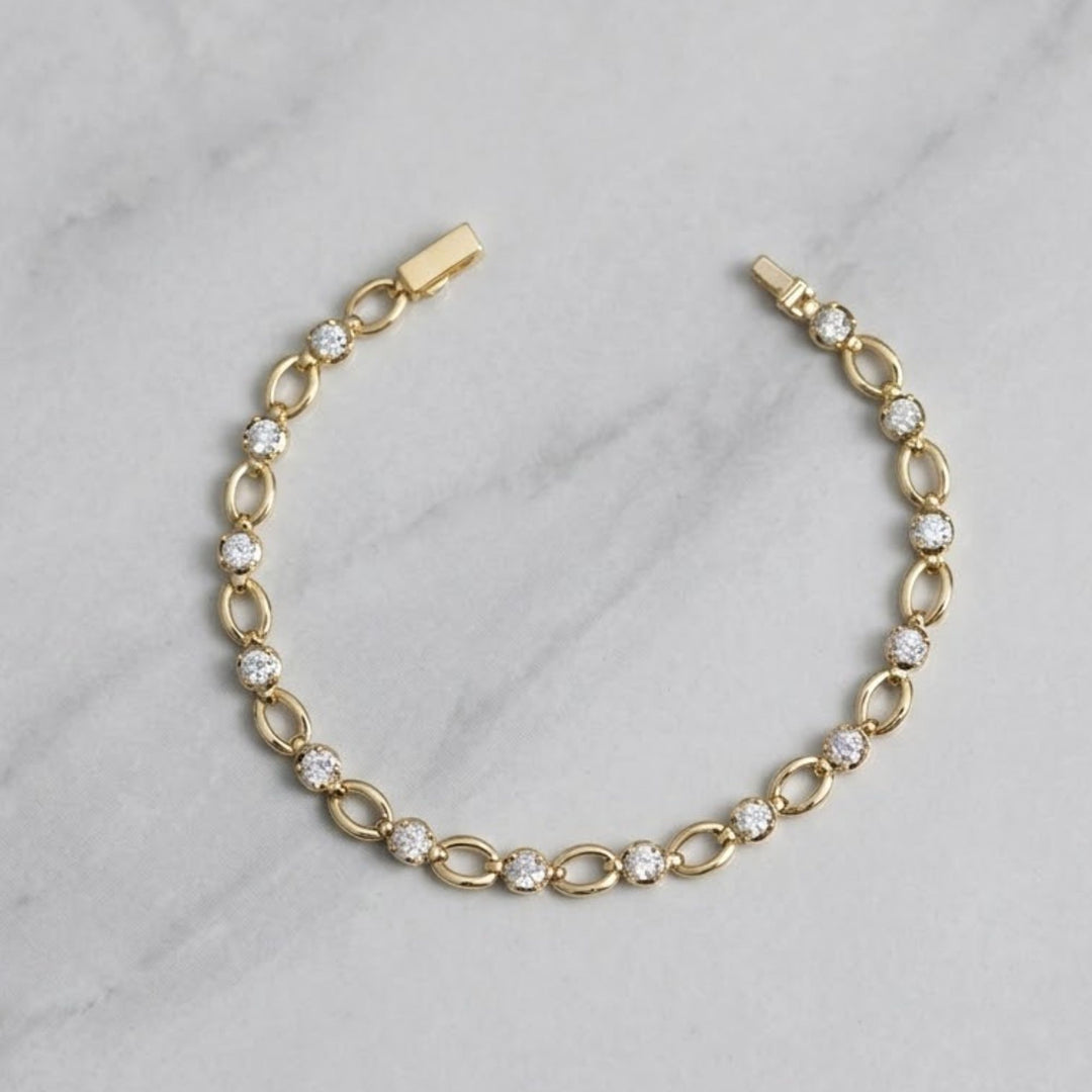 Tennis Bracelet, Diamond Tennis Bracelet, Dainty Bracelet, Minimalist Bracelet, 14K Solid Gold Tennis Bracelet, Gold Bracelet