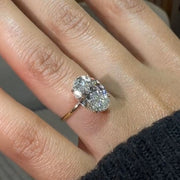 3 Carat Oval Engagement Ring with Side Round Cut Lab Grown Diamonds, Prong Setting, SGL & IGI Certified, Custom Gold Options, Bridal Jewelry Jwalin Jewels