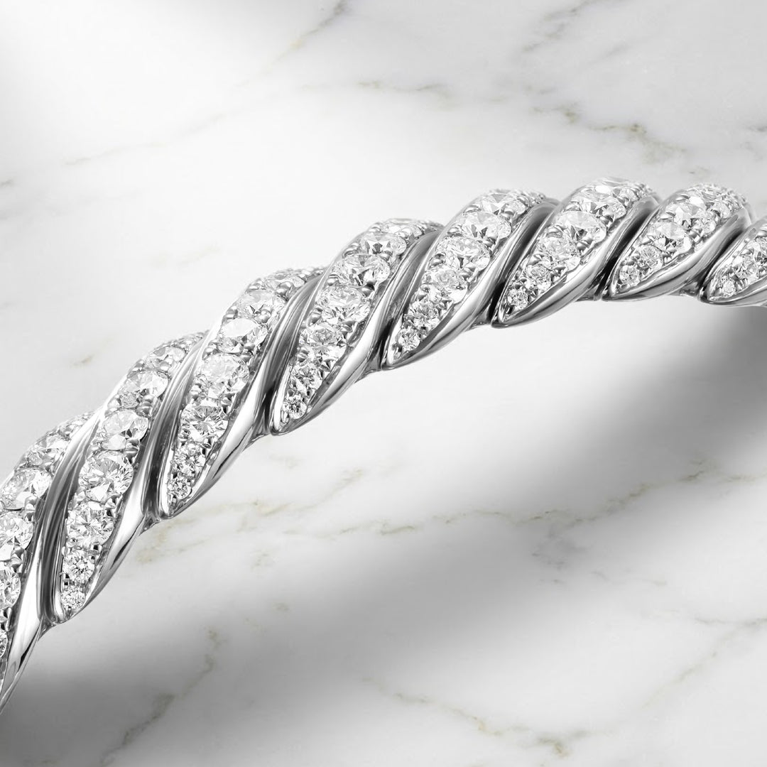 14K Gold Diamond Bangle, Genuine Lab Grown Diamond Bracelet, Open Cuff Diamond Bracelet, Open Cuff Bangle, Gift For Him