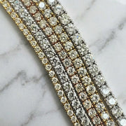 Tennis Bracelet Lab Grown Diamond. 1.50 carat. Stackable Infinity Bracelet. 14K Solid Gold. With Certificate. Passes Diamond Tester.