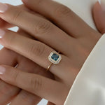 Load image into Gallery viewer, 14K Gold Square Emerald Solitaire Ring | Emerald Cut Wedding Ring | Handmade Engagement Ring | Gift for Her, Proposal, Bridal Jewelry Jwalin Jewels