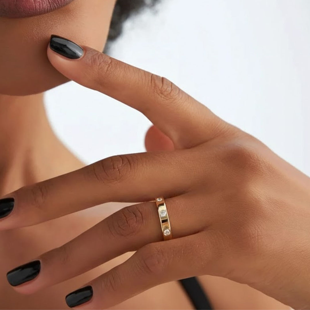 14k Gold Round Diamond Full Eternity Flush Setting Diamond Wedding Ring, Round Diamond Stacking Ring, Statement Diamond Ring For Women