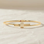 Diamond and Ruby Bracelet, 14K Solid Gold Pavé Open Cuff, Sustainable Luxury Jewelry, Gift for Her, Modern Designer Bangle Jwalin Jewels