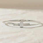 Load image into Gallery viewer, Diamond and Ruby Bracelet, 14K Solid Gold Pavé Open Cuff, Sustainable Luxury Jewelry, Gift for Her, Modern Designer Bangle Jwalin Jewels